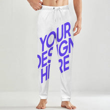 Charger l&#39;image dans la galerie, Pantalon de pyjama ample en peluche pour homme LM217 (différents motifs devant et derrière) personnalisé avec photo texte prénom
