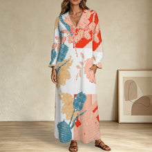 Charger l'image dans la galerie, Robe-chemise longue personnalisable à col blazer pour femme

