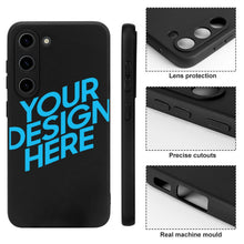 Charger l&#39;image dans la galerie, Coque de protection pour téléphone portable en TPU Samsung S23 personnalisé avec photo texte prénom
