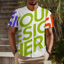 Charger l&#39;image dans la galerie, Chemise sans col à manches courtes pour homme LM018 chemise grand-père classique personnalisée avec prénom motif texte (conception multi-images)
