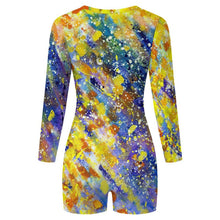 Charger l'image dans la galerie, Long-sleeved Bodysuit Shorts Colorful Splash Ink
