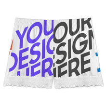 Charger l'image dans la galerie, Pantalon de pyjama court à bordure en dentelle pour femme SDS2516 personnalisé avec photo texte prénom (conception d'images multiples)
