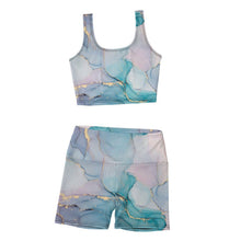 Charger l'image dans la galerie, Ensemble Yoga Côtelé Femme : Set Sport 2 Pièces &amp; Shorts
