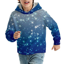 Charger l'image dans la galerie, Raglan Sleeve Hoodie Stars, Blue, Gradients
