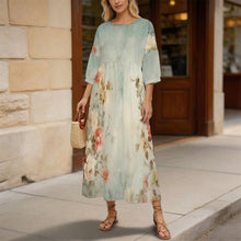 Charger l'image dans la galerie, High-waisted Babydoll Maxi Dress Garden
