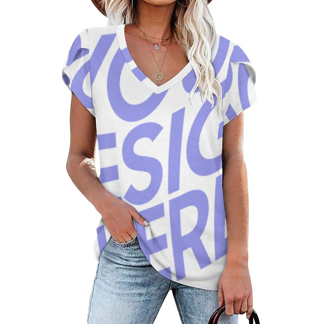 T-shirt pour femmes AHT à impression d'image unique Personnaliser avec le logo de texte de motif de photos