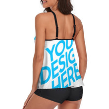 Charger l&#39;image dans la galerie, QZ6072 Maillot de bain fendu tankini femme personnalisé avec photo et texte (conception une image)
