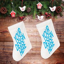 Charger l&#39;image dans la galerie, Chaussettes de Noël à suspendre en peluche courte JJ0525001 impression personnalisées avec logo photo motif texte
