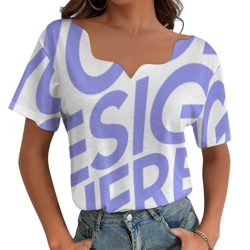 Impression d'image unique T-shirt BBT manches courtes irreguliers personnalisé avec photo logo texte motif