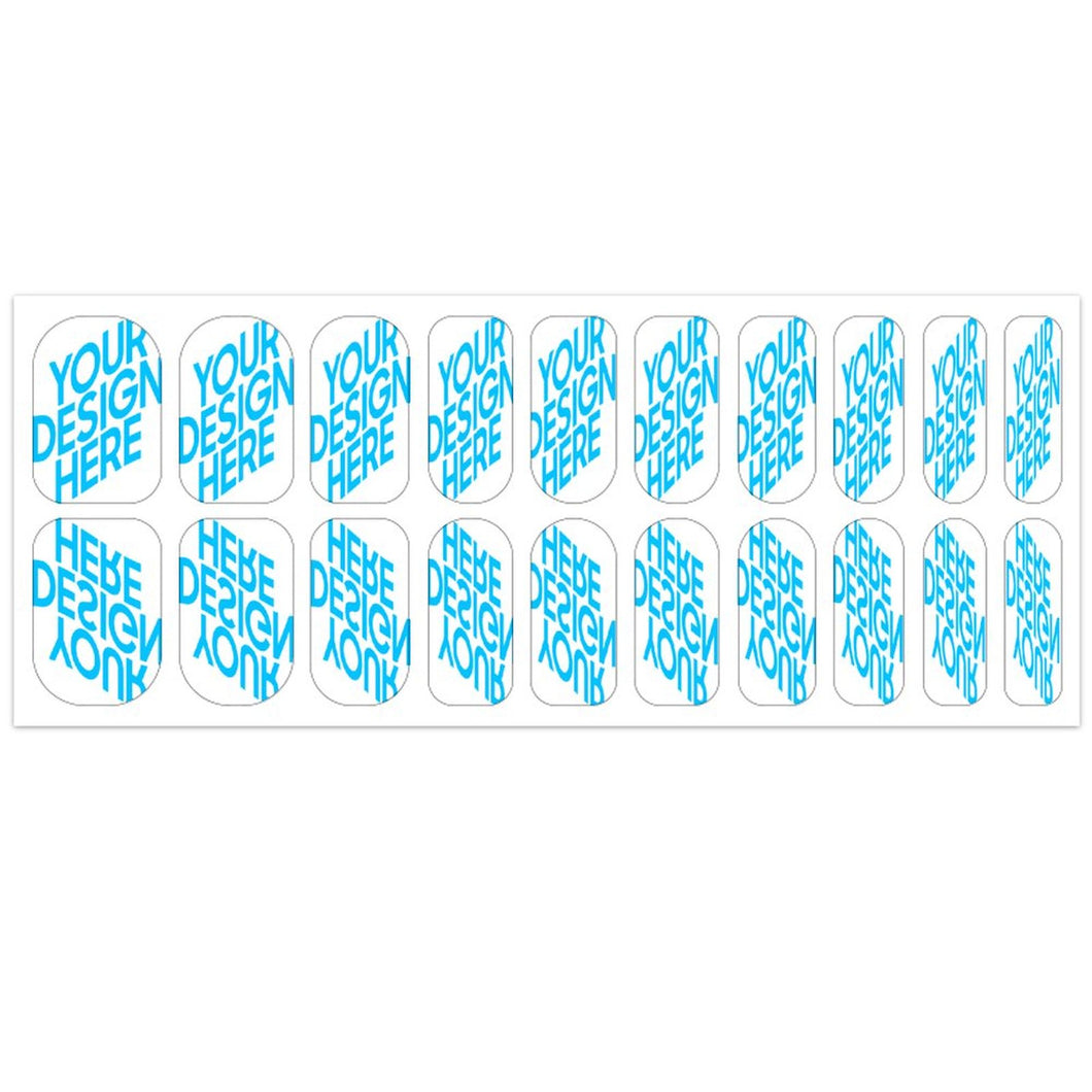 Stickers nail art / stickers ongles / autocollants à ongles (5 pièces) personnalisé avec prénom logo photo motif texte