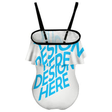 Charger l&#39;image dans la galerie, Maillot de bain épaule nue enfant fille NT045 personnalisé avec photo motif logo texte
