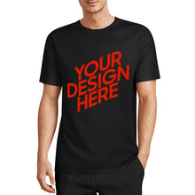 Charger l&#39;image dans la galerie, T-shirt unisexe 100 % coton biologique imprimé sur le devant personnalisé avec photo texte prénom
