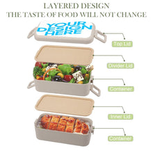 Charger l&#39;image dans la galerie, Lunch box / boîte à bento déjeuner personnalisée avec logo motif image texte
