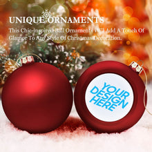 Charger l&#39;image dans la galerie, Boule de Décoration de Noël d&#39;intérieur (Grande) Originale JJ0525030 impression personnalisée avec photo logo motif texte

