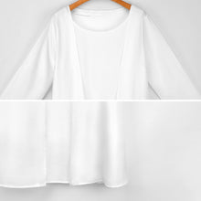 Charger l&#39;image dans la galerie, Robe sans manche fluide cardigan long / Ensemble robe femme STZ personnalisé avec photo logo texte motif (impression d&#39;image unique)
