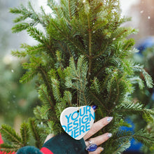 Charger l&#39;image dans la galerie, Décoration de sapin de Noël coeur décoration de Noël pendentif personnalisé avec photos motif texte
