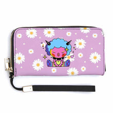 Charger l&#39;image dans la galerie, Portefeuille long / porte monnaie long en cuir pour femme homme personnalisé avec photo logo texte motif
