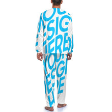 Charger l&#39;image dans la galerie, Pyjama / chemise de nuit homme JJ1201 Personnalisé avec prénom photo logo texte (conception d&#39;image unique)
