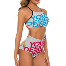Charger l&#39;image dans la galerie, Maillot de bain bikini deux pièces femme BK2085 personnalisé avec photo logo motif texte
