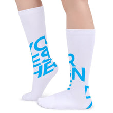 Charger l&#39;image dans la galerie, Chaussettes longues de tendance personnalisées avec photo texte logo motif
