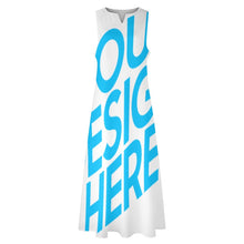 Charger l&#39;image dans la galerie, Grande taille femmes Maxi robe longue robe sans manches GQ personnaliser avec photo motif texte logo (impression d&#39;image unique)

