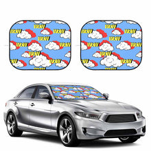 Charger l&#39;image dans la galerie, Pare-soleil de Voiture Pliable en Verre de Pare-brise (Une Paire) QC1104037 Personnalisé avec Texte Photo Image Logo

