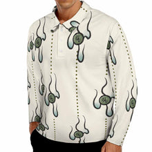 Charger l&#39;image dans la galerie, Polo manche longue sweat shirt homme SDS008 personnalisé avec photo logo texte motif (impression d&#39;image unique)
