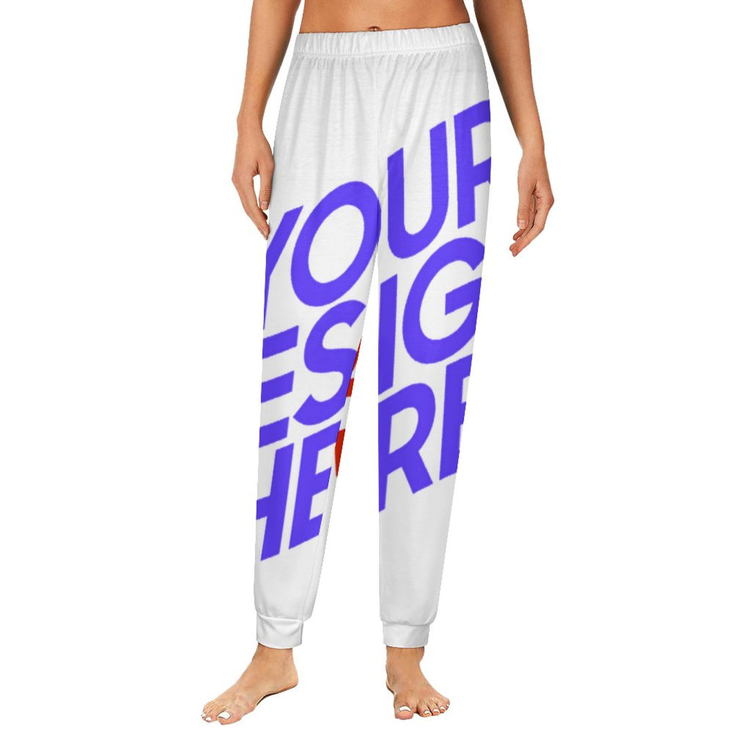 Pantalon pyjama femme EP personnalisé avec logo texte photo (conception multi-images)