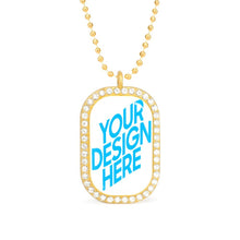 Charger l&#39;image dans la galerie, Collier de diamants personnalisé avec prénom photo argent or
