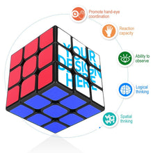 Charger l&#39;image dans la galerie, Cube magique anti stresse 3x3 personnalisé avec photo logo motif texte (impression recto)
