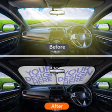 Charger l&#39;image dans la galerie, Pare-soleil de Voiture Pliable en Verre de Pare-brise (Une Paire) QC1104037 Personnalisé avec Texte Photo Image Logo
