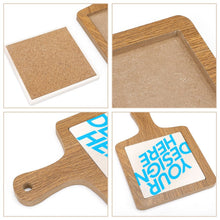 Charger l&#39;image dans la galerie, Sous verre/dessous de plateau en bois JJ0522080 impression personnalisé avec motif logo texte photo
