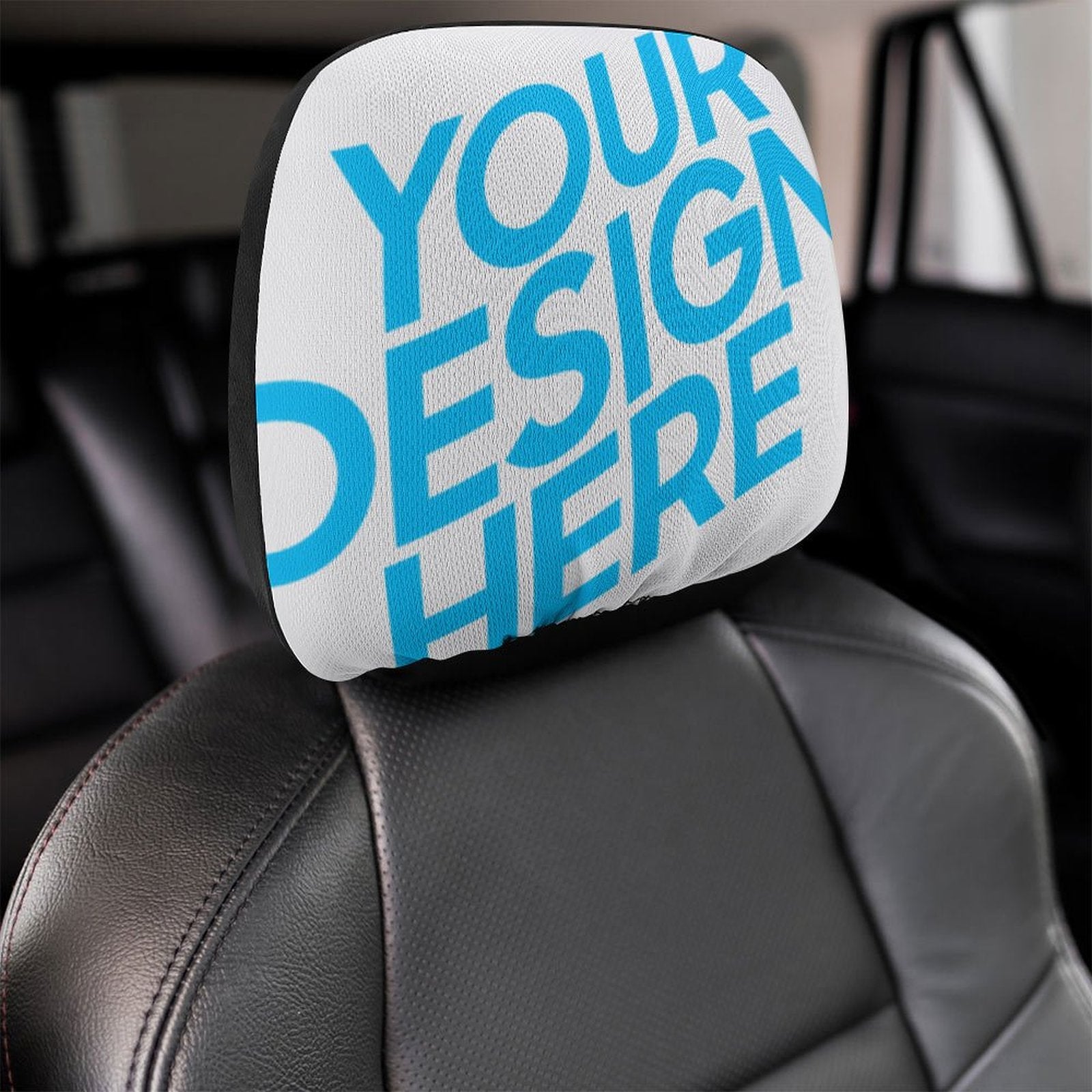 2 Housses D'Appuie-tête Voiture Drôles - Motif Expressions Espiègles - Universelles, Protection Anti-taches