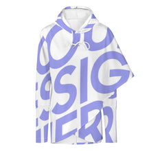 Charger l&#39;image dans la galerie, Sweat pull à capuche long Sweatshirt Ourlet Irrégulier femme personnalisé avec photo logo texte motif (impression d&#39;image unique)
