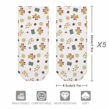 Charger l&#39;image dans la galerie, 5 pièces chaussettes courtes respirantes pour femme et homme personnalisé avec photo logo texte motif
