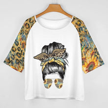 Charger l&#39;image dans la galerie, T-shirt tee shirt 1/2 manche pour femmes BAT personnalisé avec photo logo texte motif (impression des multi-images)
