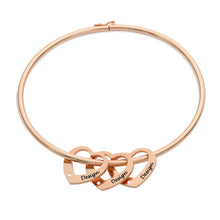 Charger l&#39;image dans la galerie, Bracelet coeur couple homme femme S0003 gravure personnalisé avec texte prénom
