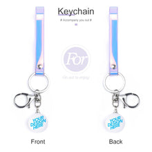 Charger l&#39;image dans la galerie, Porte-clés personnalisé avec photo prénom texte (conception recto-verso) pour femme homme
