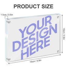 Charger l&#39;image dans la galerie, Cadre Photo Magnétique Acrylique Cadre Transparent Double Face GY0903955 personnalisé avec photo logo texte motif
