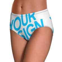 Charger l&#39;image dans la galerie, Sous-vêtement Culotte Slip mi-taille régulier femme NZ208 personnalisé avec photo logo et texte
