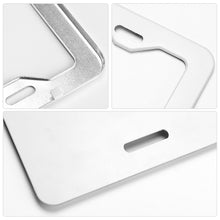 Charger l&#39;image dans la galerie, Support de plaque d&#39;immatriculation en aluminium QC1101017 Personnalisé avec logo (quatre trous plats + combinaison de plaque d&#39;immatriculation)
