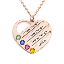 Charger l&#39;image dans la galerie, Collier coeur en argent sterling 925 avec zircone cubique X0001 gravure personnalisé avec prénom texte
