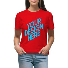 Charger l&#39;image dans la galerie, T-shirt tee shirt coton à manches courtes en col rond femme imprimé sur le devant personnalisé avec photo logo motif texte
