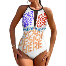 Charger l&#39;image dans la galerie, Nouvelle collection 2024 Maillot de bain une pièce pour femmes SDS2001 personnalisée avec prénom motif texte (conception multi-images)
