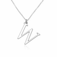 Charger l&#39;image dans la galerie, Collier avec lettre individuelle en argent sterling 925 pour femme personnalisé
