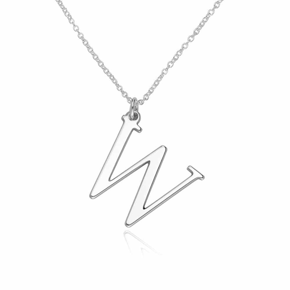 Collier avec lettre individuelle en argent sterling 925 pour femme personnalisé