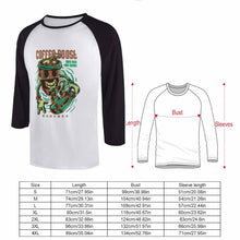 Charger l&#39;image dans la galerie, T-shirt tee shirt Raglan à manches 3/4 élastique décontracté homme personnalisé avec photo motif logo texte
