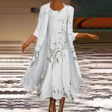 Charger l&#39;image dans la galerie, Robe sans manche fluide cardigan long / Ensemble robe femme STZ personnalisé avec photo logo texte motif (impression d&#39;image unique)
