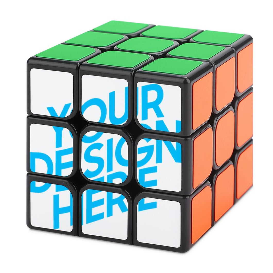 Cube magique anti stresse 3x3 personnalisé avec photo logo motif texte (impression recto)
