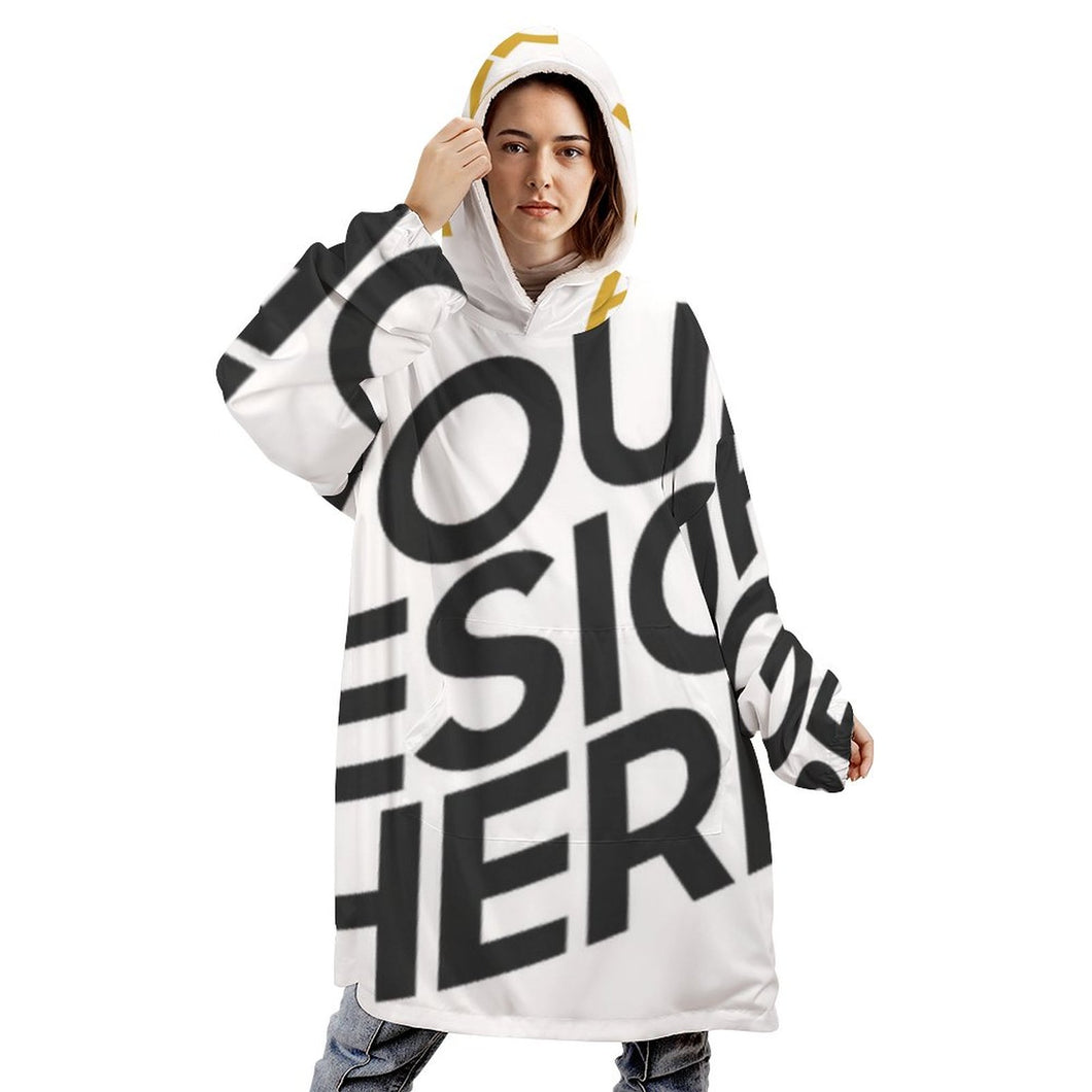 Sweat à capuche couverture femme adulte B412 personnalisé avec photo et image (Image unique)